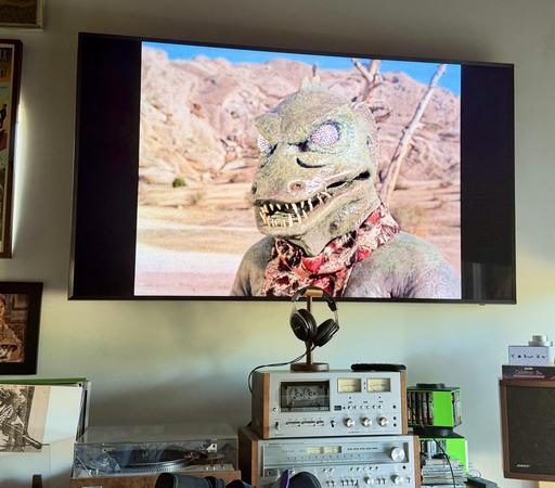 Gorn in OG Star Trek, an extremely obvuous rubber dinosaur mask